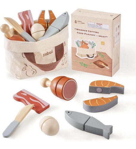 Montessori wooden play food - montessori,