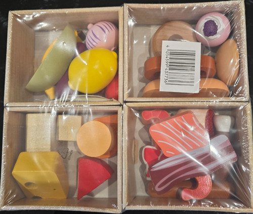 Wooden pretend play food set - wooden,