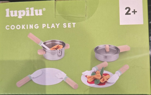 Wooden cooking play food set - cooking,