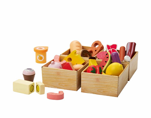Lupilu wooden play food crate - lupilu,