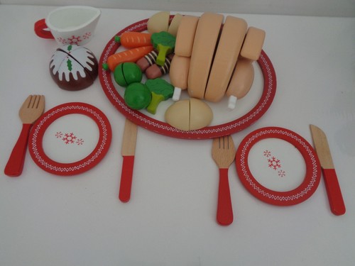 Wooden play food - food, christmas