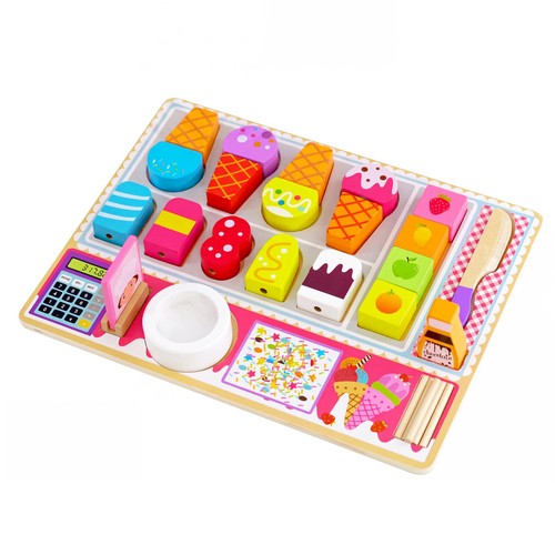 Wooden ice cream - shop, set