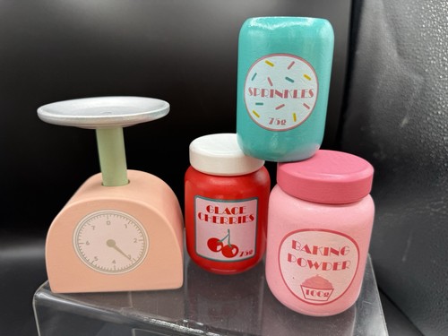 Wooden toy food baking jar - toy,