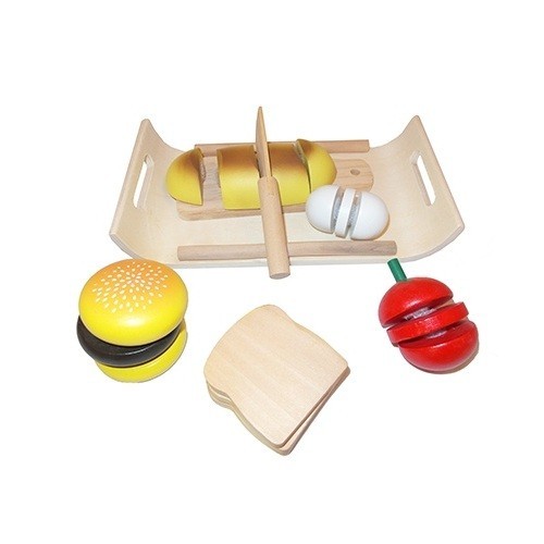 Wooden play food - set, pretend