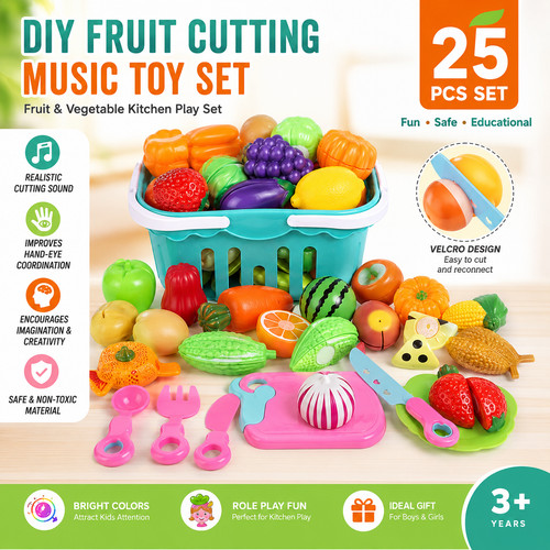 Wooden kitchen cutting play - kitchen,