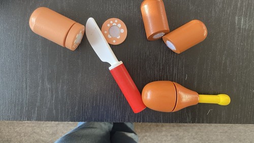 Wooden play food cutting - wooden,