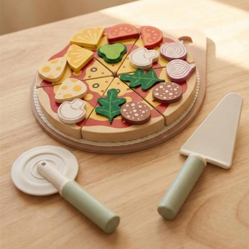 Interactive wooden pizza party - wooden,