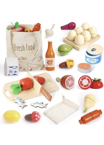 Wooden play food - set, kids