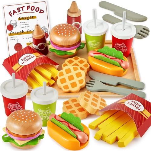 Buyger wooden play fast food - wooden,