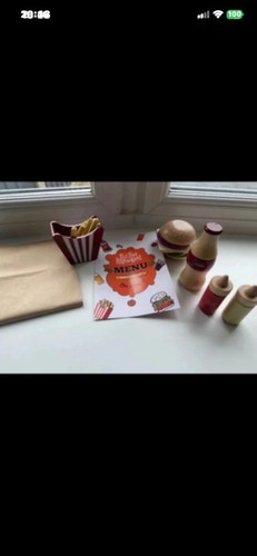Wooden pretend play food set - pretend,
