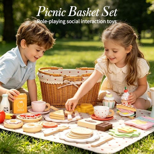 Wooden play food - wooden, kids