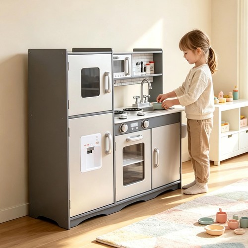 Kids wooden play kitchen - play,