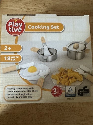 Wooden play food cooking - wooden, set