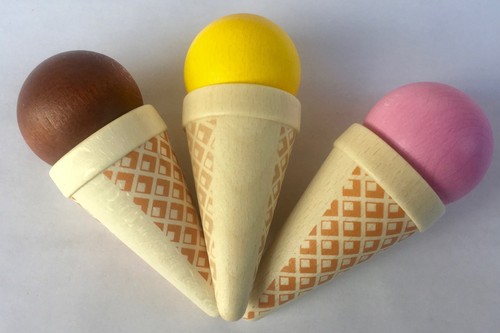 Ice cream cones set - cones, 3