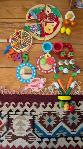 Wooden play food bundle - wooden,