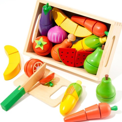 Wooden kitchen cutting play - kitchen,