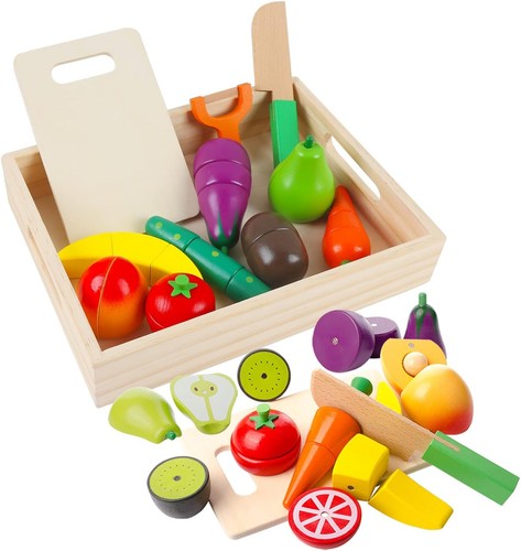 Wooden food toys play kitchen - wooden,