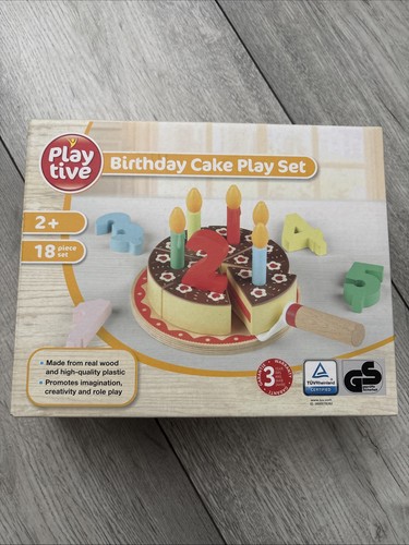 Wooden birthday cake play - cake, set