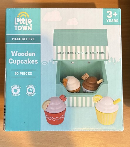 Little town wooden cupcakes - little, 10