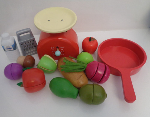 Wooden toy food - toy, set.